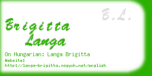 brigitta langa business card